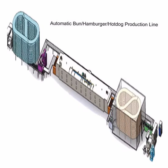 Kommerzielle große Bäckerei-Weißbrot-Weizenbrot-Vollkornbrot-Backen-Produktionslinie